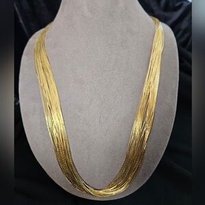 Liquid Sterling Silver Gold Plated Heishi-Strands Necklace.